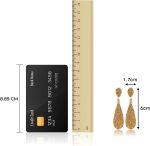 Moonstruck Costume Jewelry Women's Champagne Diamond Golden Dangle Drop Earrings - Image 5